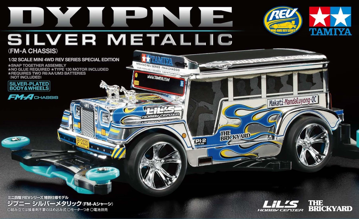 Mini 4WD Dyipne Silver Metallic 92419 Tamiya