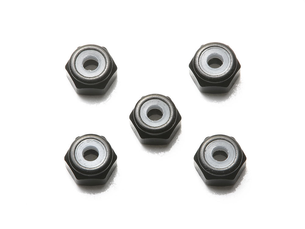 Mini 4WD 2mm Aluminium Lock Nut (Black) 95719 Tamiya