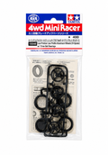 Mini 4WD Large Diameters Low Friction Arched Tires & Cardbon Wheels Tamiya