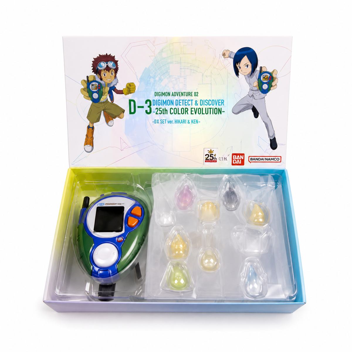 Bandai Digimon Adeventure 02 D-3 Digivice Detect & Discover-25th Color Evolution