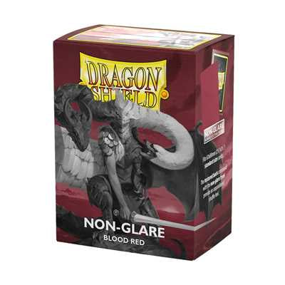 AT-11824 DRAGON SHIELD MATTE STANDARD - NON-GLARE BLOOD RED (100 SLEEVES)