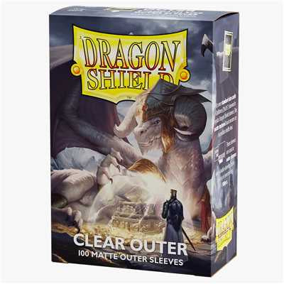 DRAGON SHIELD STANDARD OUTER SLEEVES - MATTE CLEAR (100 SLEEVES)