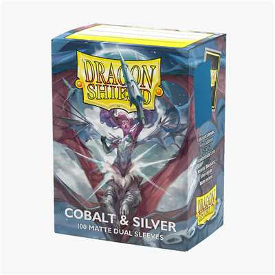 DRAGON SHIELD DUAL MATTE SLEEVES COBALT & SILVER (100 SLEEVES)