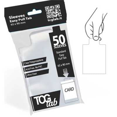 TCGLAB BUSTINE PROTETTIVE EASY PULL TAB - ULTRA CLEAR 50 PZ