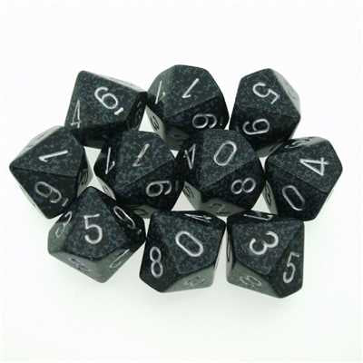 SET 10 DADI D10 SPECKLED NINJA