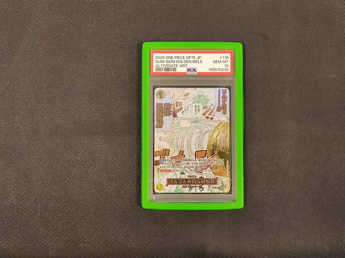 One Piece TCG Gum-Gum Golden Rifle OP15-115 PSA 10 (JAP)