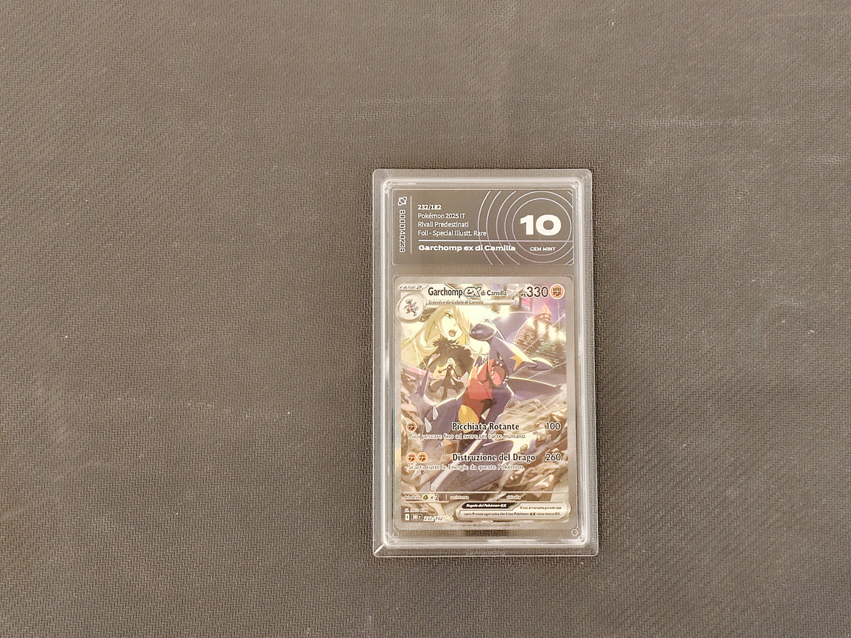 Pokèmon Garchomp ex di Camilla Rivali Predestinati AI Grading 10