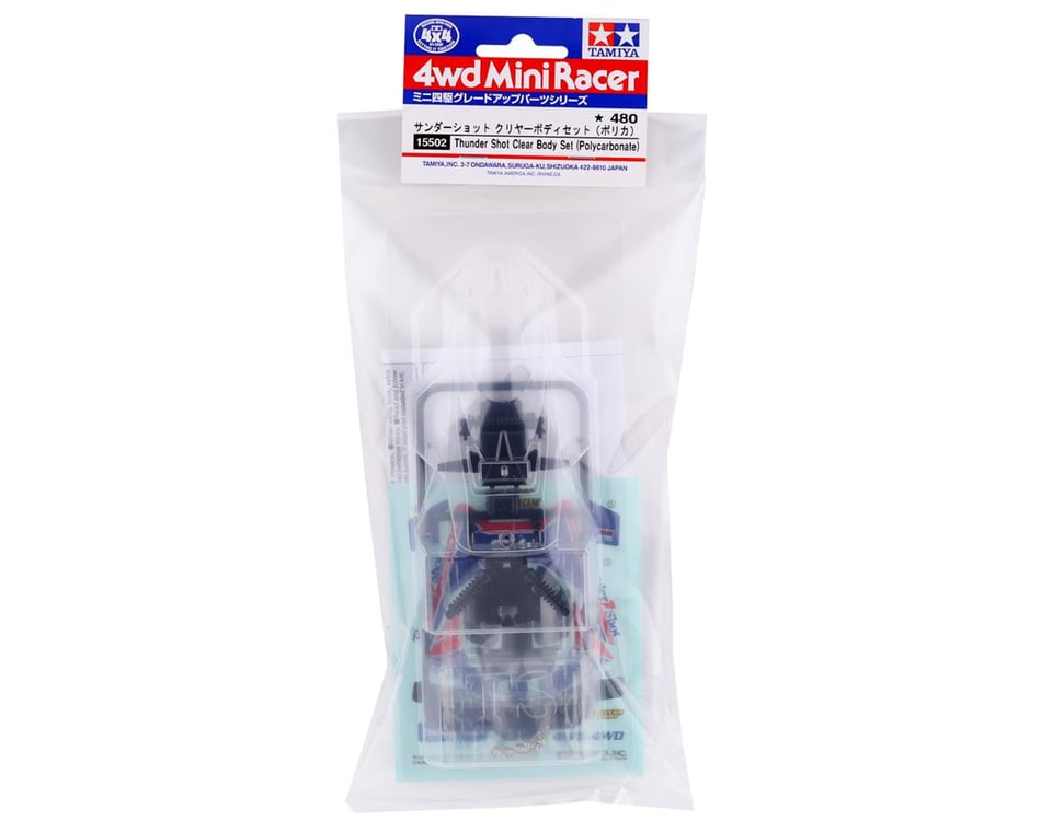 Mini 4WD Thunder Shot Clear Body Set 15502 Tamiya